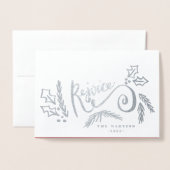 Verheug je op de multi-foto kerst folie kaarten (Voorkant met envelop)