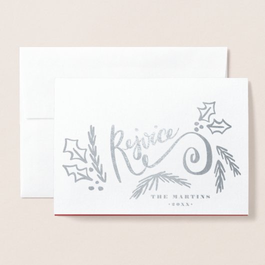 Verheug je op de multi-foto kerst folie kaarten (Voorkant met envelop)