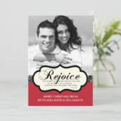 Verheug me de Godsdienstige Kerstkaart van het (Staand voorkant)