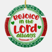 Verheug u in de Heer, altijd Filippenzen Keramisch Ornament (Achterkant)
