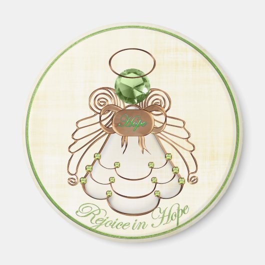 Verheug u in de hoop - Kerst Engel van de Hoop Magneet (Voorkant)