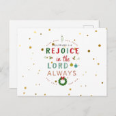 Verheug u in het Briefkaart van de Heer, altijd me (Voorkant / Achterkant)
