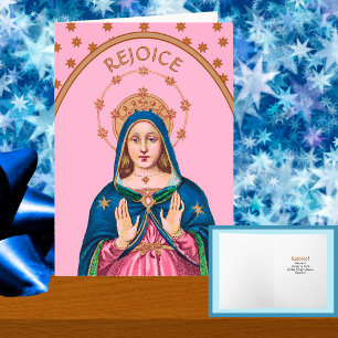 Verheug u! (Latijn: Gaudete!) Bovenlichaam BVM Adv Kaart