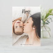 Verheug u op de kerstfoto vakantiepas feestdagenkaart (Staand voorkant)