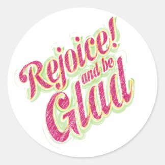 Verheug u op de komst van de 1 ronde sticker