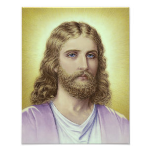 Verheven Meester Jezus Christus Foto Afdruk