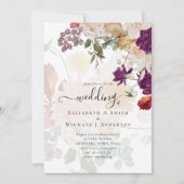 Verheven Moerbei-oranje bloemige bruiloftssuite (Voorkant)