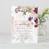 Verheven Moerbei-oranje bloemige bruiloftssuite (Staand voorkant)