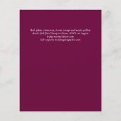 Verheven Moerbei Sinaasappel Bloemige Trouw Suite Flyer (Achterkant)