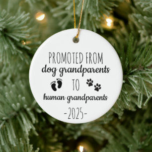 Verheven Van Hond Ouders Tot Menselijke Grootouder Keramisch Ornament