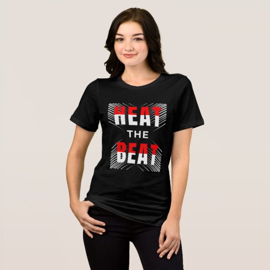 Verhit het Ritme Tri-Blend Shirt (Voorkant volledig)