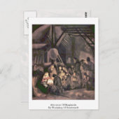 Verhoging van de schapenhouderij per workshop van  briefkaart (Voorkant / Achterkant)