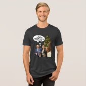 Verhoging van het kerstloon: Tri-Blend shirt (Voorkant volledig)