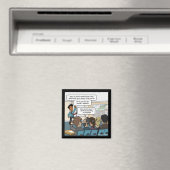 Verhoog de Bar Grappige Vierkante Magneet (Insitu (Vaatwasser))