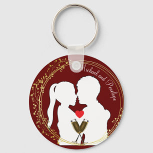 Verhoog een Toast naar de Happy Couple Elegance Sleutelhanger