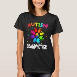 Verhoog Hand Autisme Bewustzijn Oma Familie Onders T-shirt
