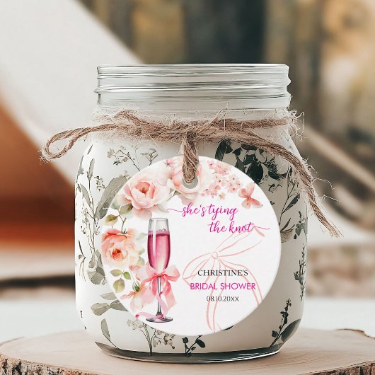 Verhoog het glas Zij Krijgt De Knoop Bruidsborrel Bedankjes Labels