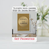 "Verhoog je carrière: stap omhoog, schijn helder, (Staand voorkant)