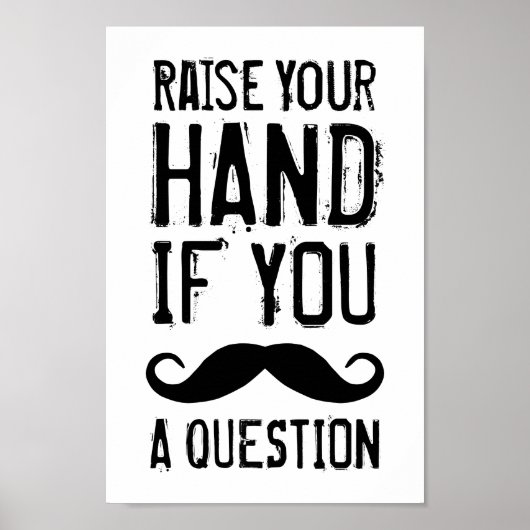 Verhoog je hand poster (Voorkant)