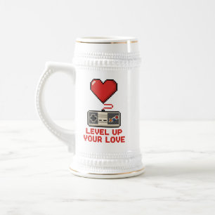 Verhoog Je Liefde, Retro Pixel Gaming Design Bierpul