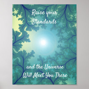 Verhoog Je Standaarden Affirmatie Inspiratie Citaa Poster
