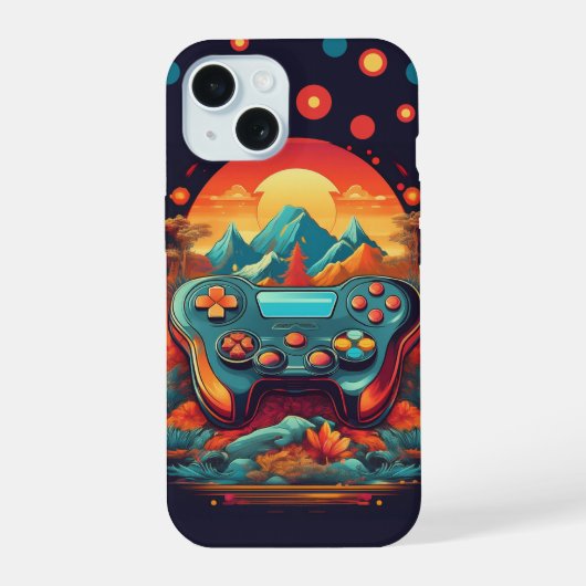 Verhoog je stijl game controller iPhone 15 hoesje (Achterkant)