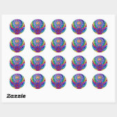 "Verhoog je vibratie" ronde Stickers (Vel)