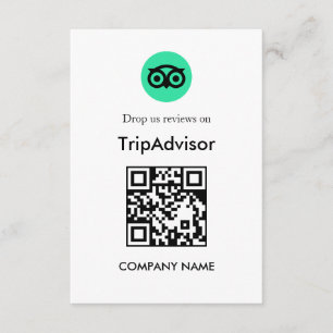 Verhoog Tripadvisor Reviews QR Feedback Card Informatiekaartje