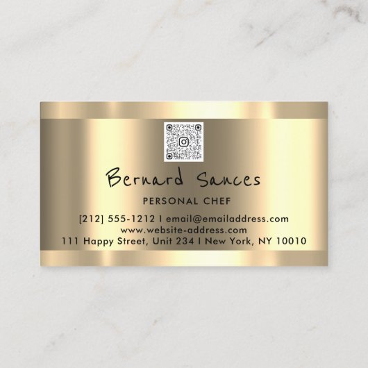 Verhoog uw culinaire merk met foto QR code per Visitekaartje (Achterkant)