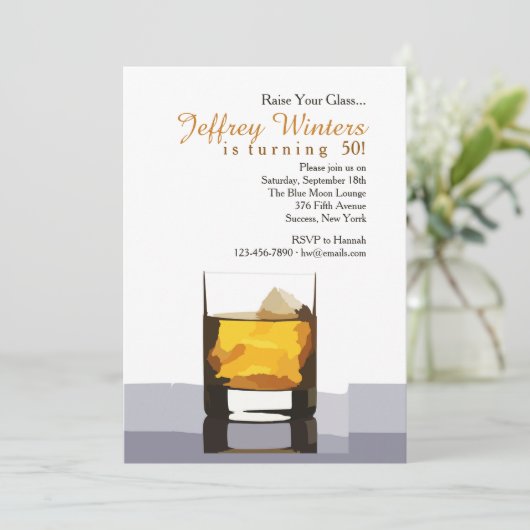 Verhoog uw glazen uitnodiging (Staand voorkant)