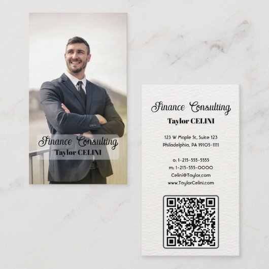 Verhoog uw netwerk met professionele QR-code Visitekaartje (Voorkant / Achterkant)