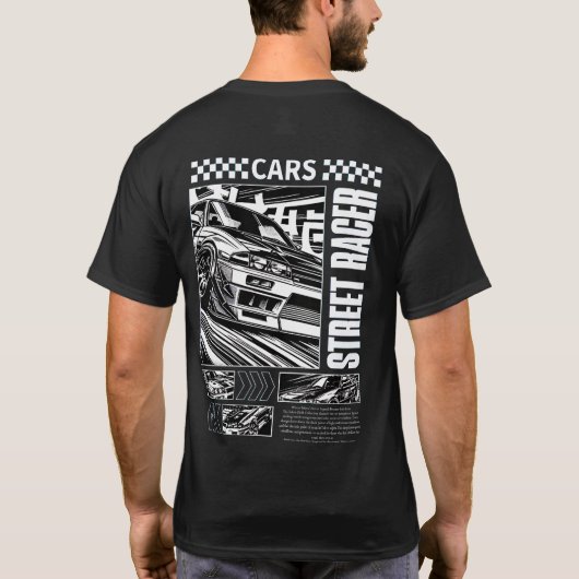 Verhoog uw rit met Japans auto-ontwerp T-shirt (Achterkant)