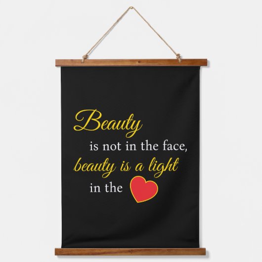 Verhoog uw ruimte - Beauty Slogan Wall Hanging Hangend Wandkleed (Voorkant)