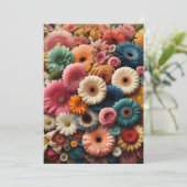 Verhoog uw ruimte Kleurrijke Gerbera Daisy Floral Kaart (Staand voorkant)