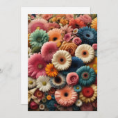 Verhoog uw ruimte Kleurrijke Gerbera Daisy Floral Kaart (Voorkant / Achterkant)