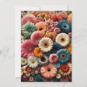 Verhoog uw ruimte Kleurrijke Gerbera Daisy Floral Kaart