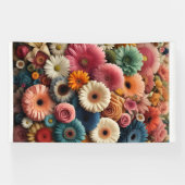 Verhoog uw ruimte Kleurrijke Gerbera Daisy Floral Spandoek (Horizontaal)