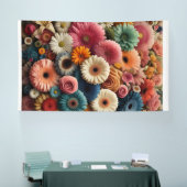 Verhoog uw ruimte Kleurrijke Gerbera Daisy Floral Spandoek (Beurs)