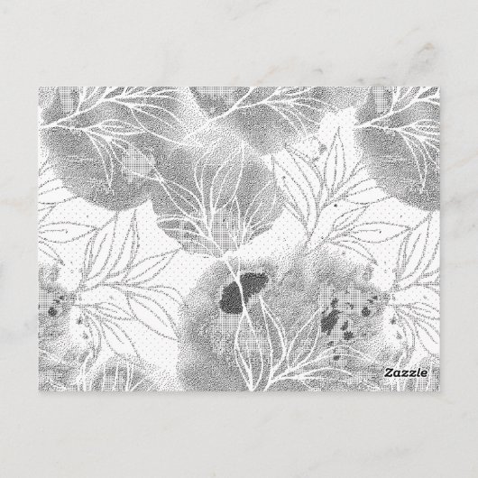 Verhoog uw ruimte met een witte en zwarte achtergr briefkaart (Achterkant)