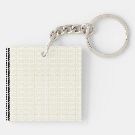 Verhoog uw ruimte met wit en goud geometrisch sleutelhanger (Achterkant)