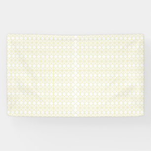 Verhoog uw ruimte met wit en goud geometrisch spandoek