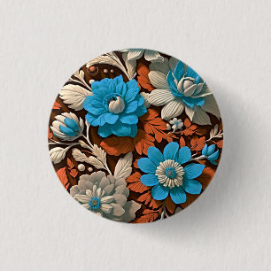 Verhoog uw stijl met Boho Floral Elegance Ronde Button 3,2 Cm