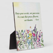 Verhoog uw woorden de Wildbloemen van de Waterverf Fotoplaat (Zijkant)