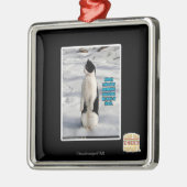 Verhoogd door pinguïns metalen ornament (Links)