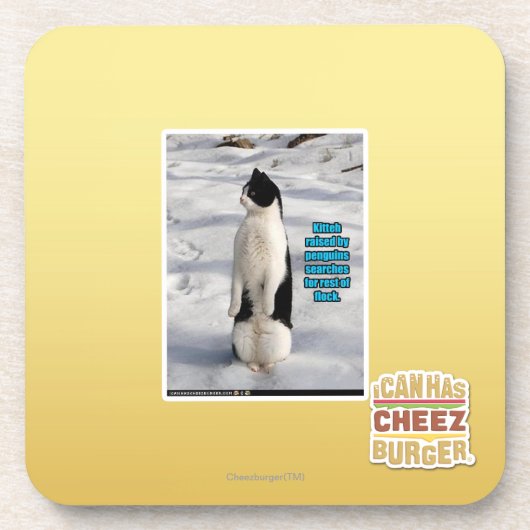 Verhoogd door pinguïns onderzetter (Voorkant)