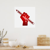 Verhoogd eerste houdpotlood poster (Keuken)