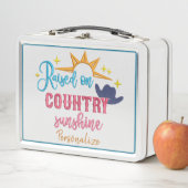 Verhoogd op Country Sunshine Quote Personalized (In situ)