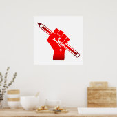 Verhoogd Poster van het eerste potlood (Keuken)