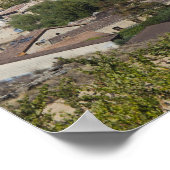 Verhoogd uitzicht en Hotel Marques de Riscal Poster (Hoek)