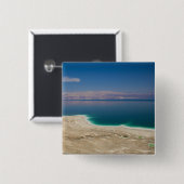 Verhoogd uitzicht van het dode Zee Vierkante Button 5,1 Cm (Voorkant /achterkant)